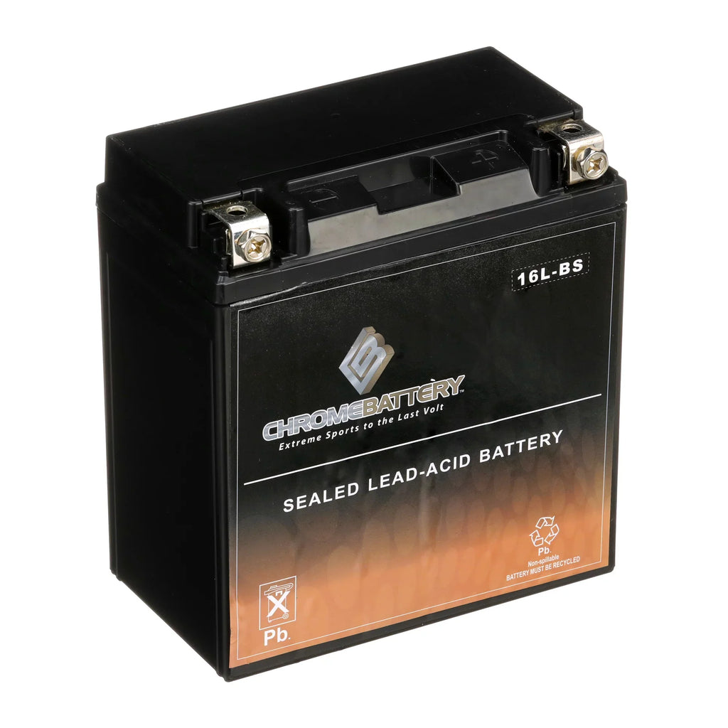 Chrome Battery YTX16L-BS (16L-BS 12 Volt,14 Ah, 230 CCA) Jet Ski Battery for Kawasaki Js650 Sx 1987