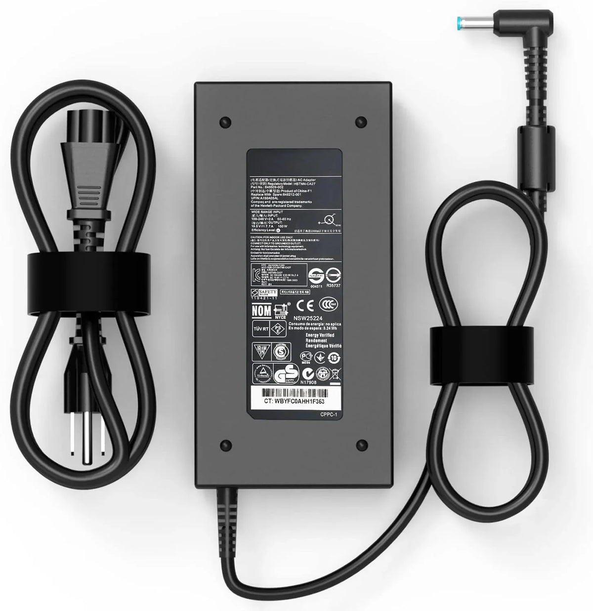 150W 7.7A AC Charger for HP Original HP ZBook 15 16 17 15u 15v G3 G4 G5 G6 G8 OMEN 15 17 ZBook Create Fury 15 17 G7 Victus 15 ADP-150XB B 740243-001 Laptop Power Adapter