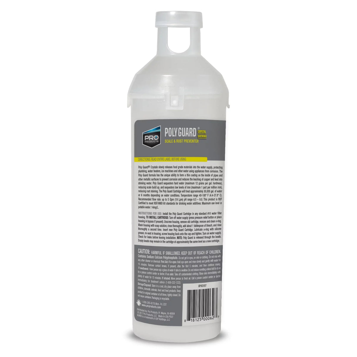 Pro Products Filter Cartridge,5 gpm,10" H GP10C