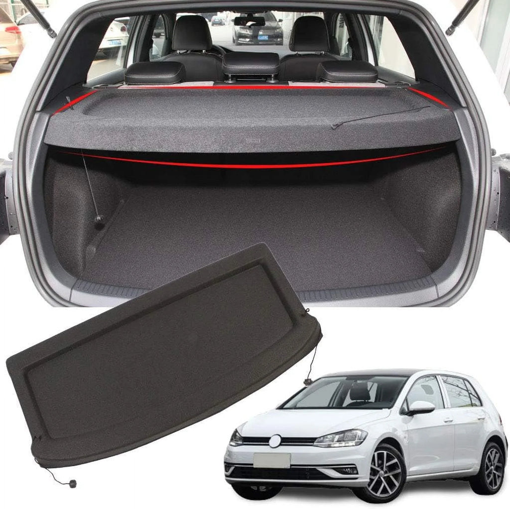 Fit 2015-2019 Volkswagen GTI Golf 7 Non-retractable Cargo Shield for 2015 2016 2017 2018 2019 VW GTI GOLF 7 Hatchback Rear Trunk Luggage Privacy Shade Accessory, Black