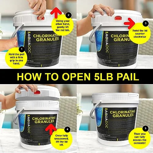 Pool Shock - Super Fast Acting Pool Chlorine Shock Treatment for Shocking Inground Pools and Above Ground Pools - This Shock Pool Treatment is a Excellent Swimming Pool Shock for Saltwater Pools - AquaDoc