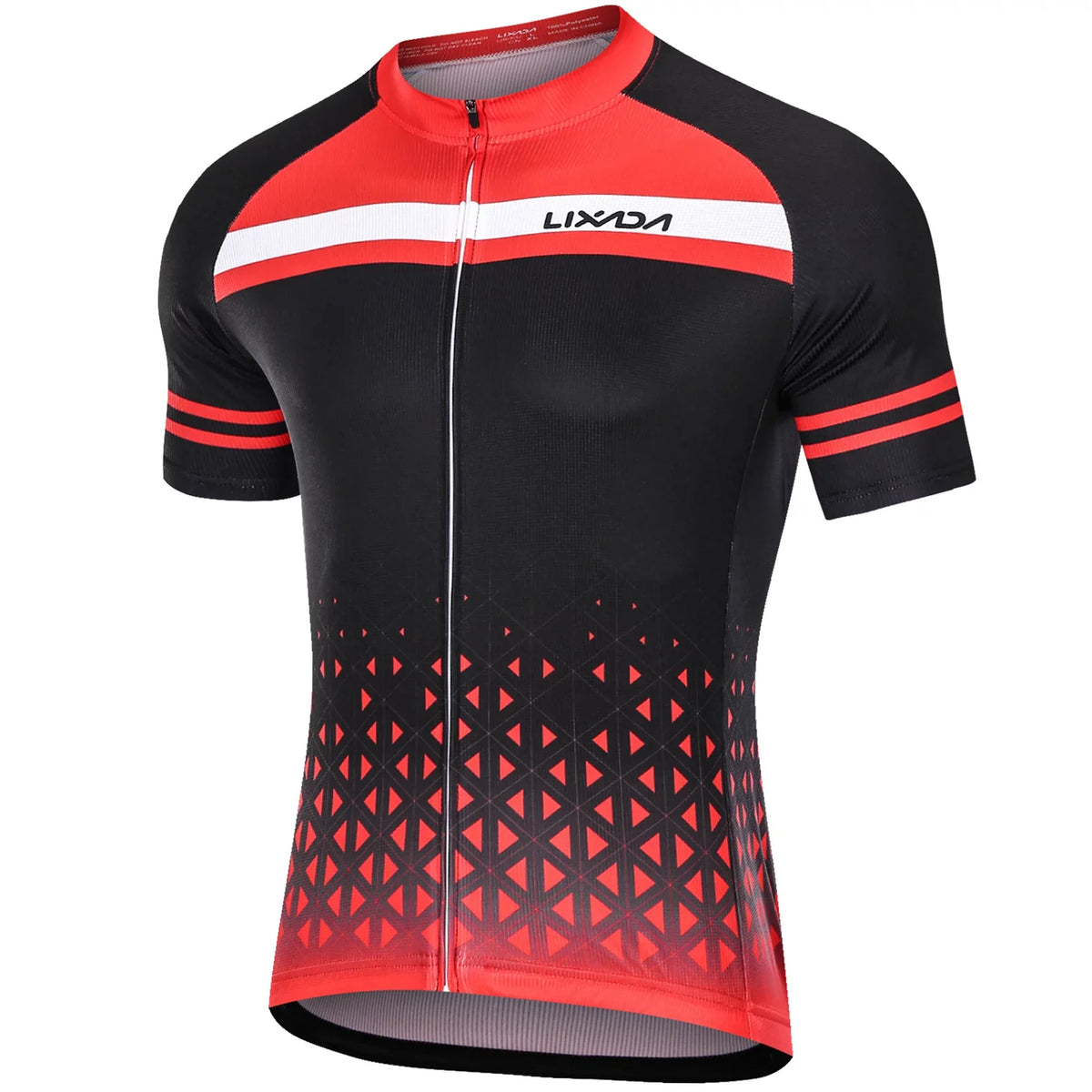 Lixada Men Cycling Jersey Set Breathable Quick- Short Sleeve and Padded Shorts MTB Cycling Outfit Set