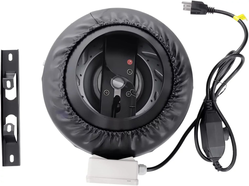 FETCOI Grow Tent Fan 8 Inch Inline Fan Industrial Grade Duct Exhaust Fan Combinable with HEPA Filter & Carbon Filter Powerful Booster Fanwith Speed Controller