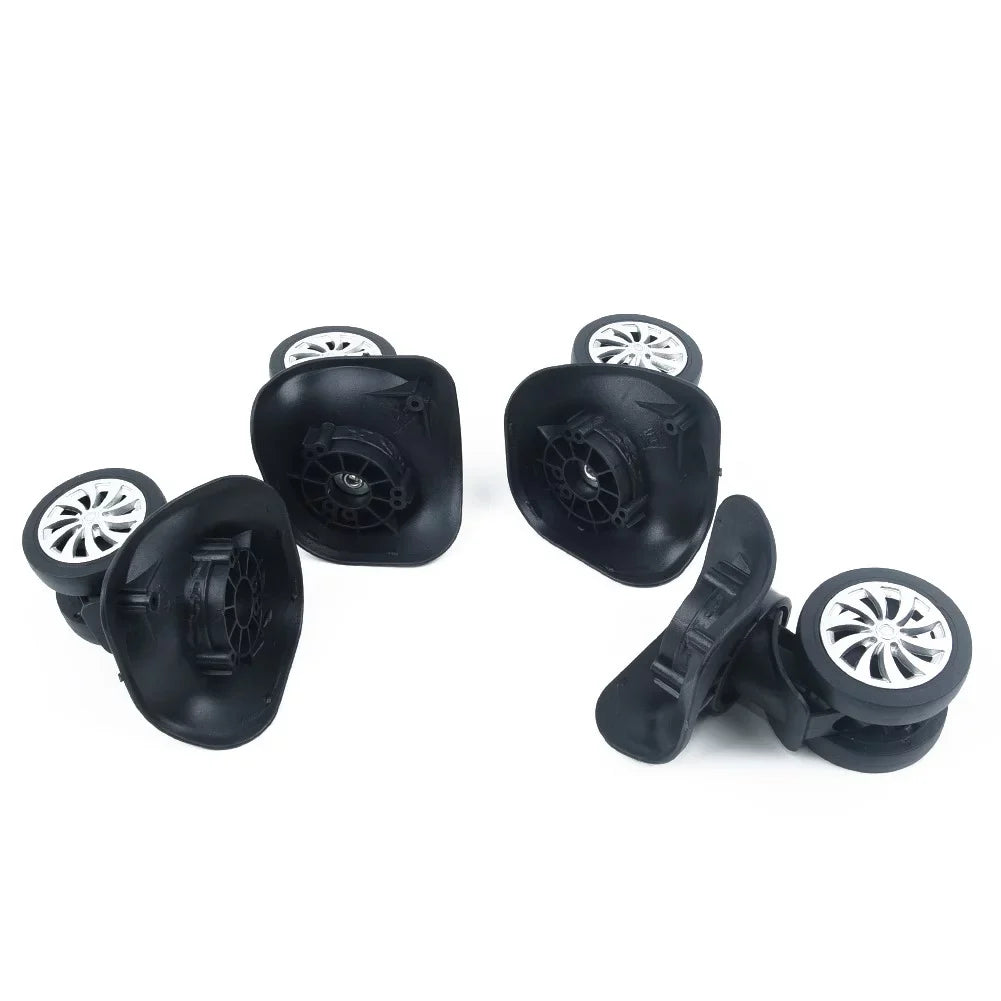 Yuri 4 Set Replacement Luggage Suitcase Wheels Swivel Universal Wheel Black