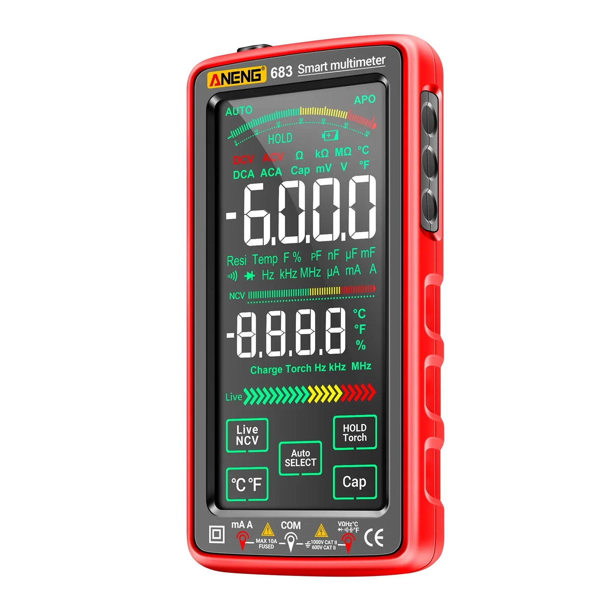 ANENG Multimeters,Screen Smart -burn Smart -burn Universal Meter Va Reverse Ncv Tester With Va Reverse Display 6000 Screen Reverse Display Ncv Universal Meter Va Tester With Current