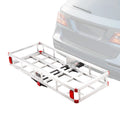 BENTISM Hitch Mount Cargo Carrier 47 x 20 x 6 in 500lb Aluminum Durable Fits 2" Receiver Cargo Basket for SUVs Sedans Vehicles
