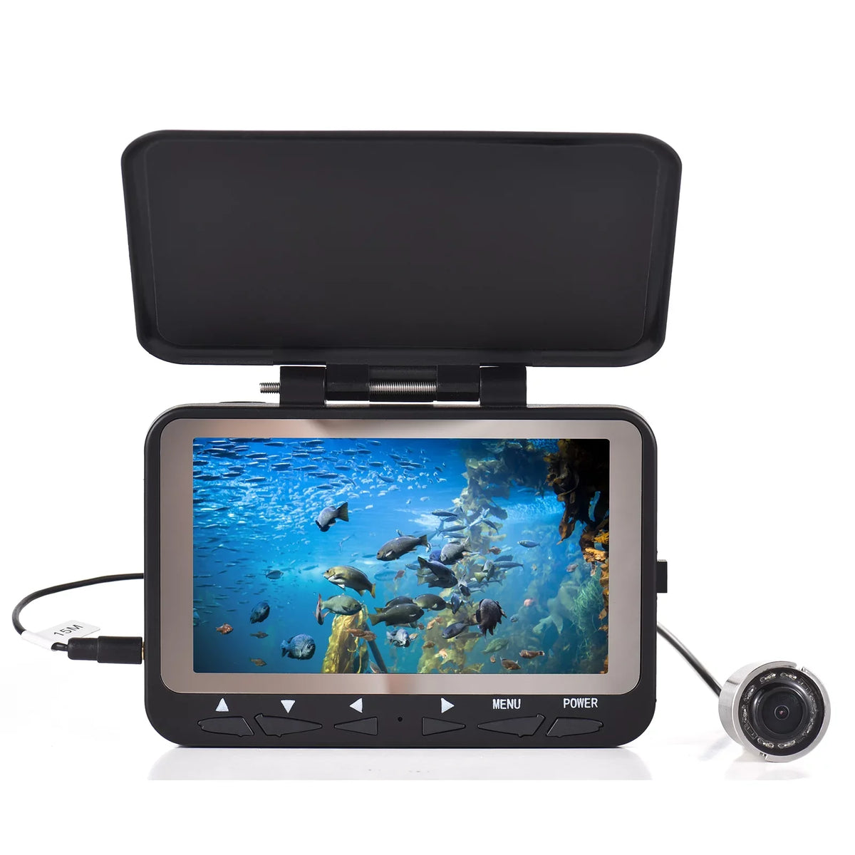 Dcenta 15M/30M 1200TVL Underwater Fishing Camera Fish Finder 4.3'' LCD 8PCS IR LED Night Vision Camera for Ice Ship Fishing