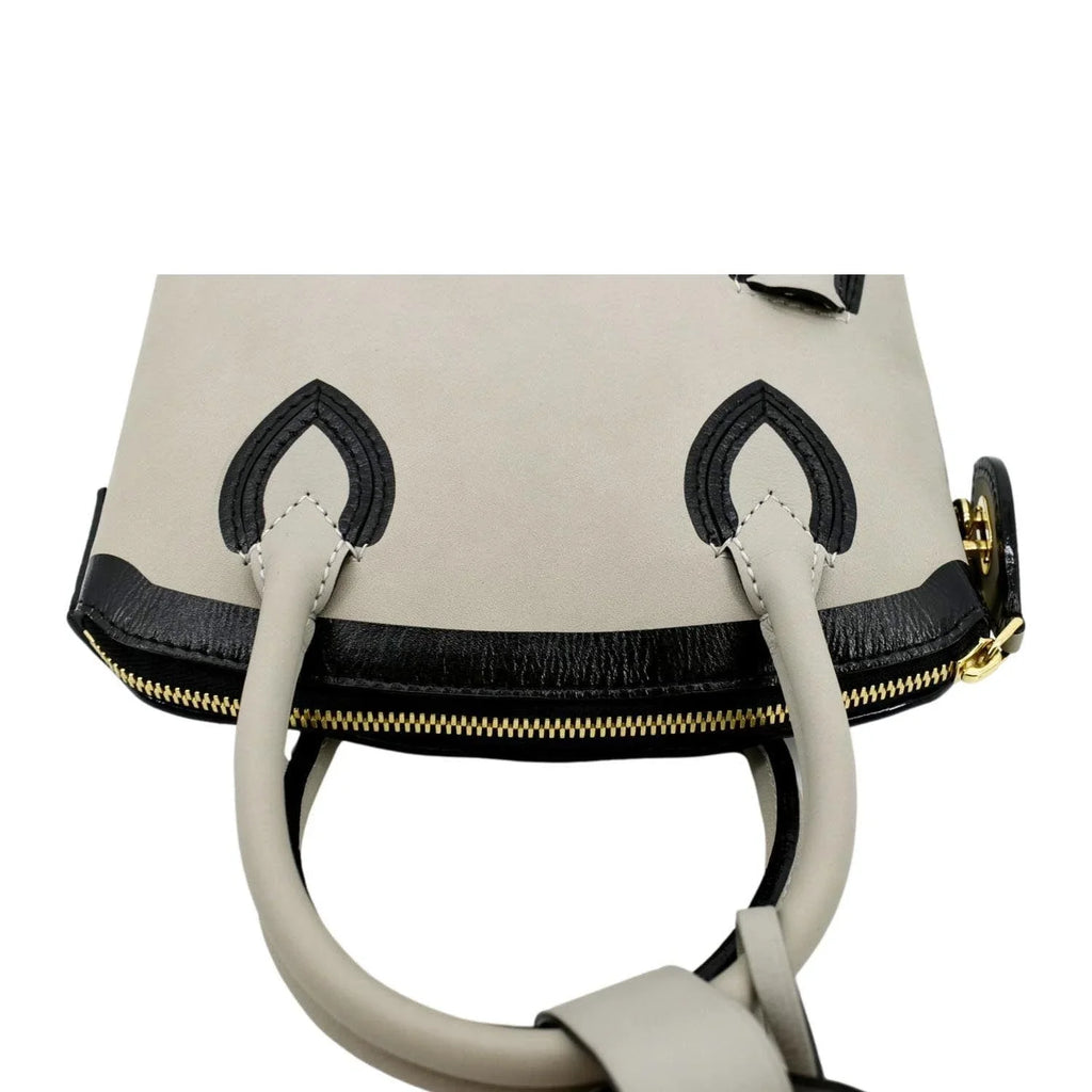Pre-owned LOUIS VUITTON Lockit Cuir Obsession Leather Satchel Bag Grey
