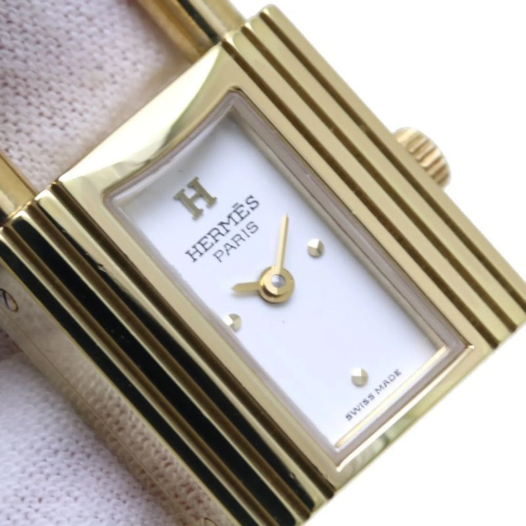 Pre-Owned HERMES Kelly Watch KE1.201 ○Y stamp GP (gold plated) x Vaux Epson Ladies 39261 (Good)