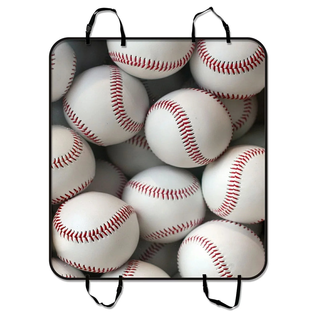 GCKG baseball balls sports Pet Car Seat Protection Dog Car Seat Mat Hammock Cargo Mat Trunk Mat For Cars Trucks and SUV 54x60 inches