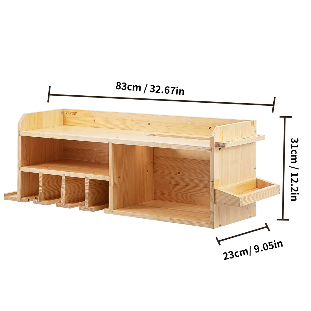 BENTISM Power Tool Organizer Drill Wall Tool Holder 4 Slots 3-shelf Wall Mounted