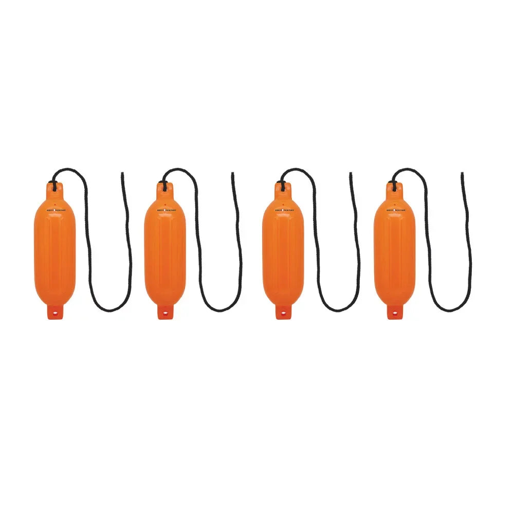 Extreme Max 3006.7626 Vessel Inflatable Fender Value 4-Pack - 4.5" x 16", Neon Orange