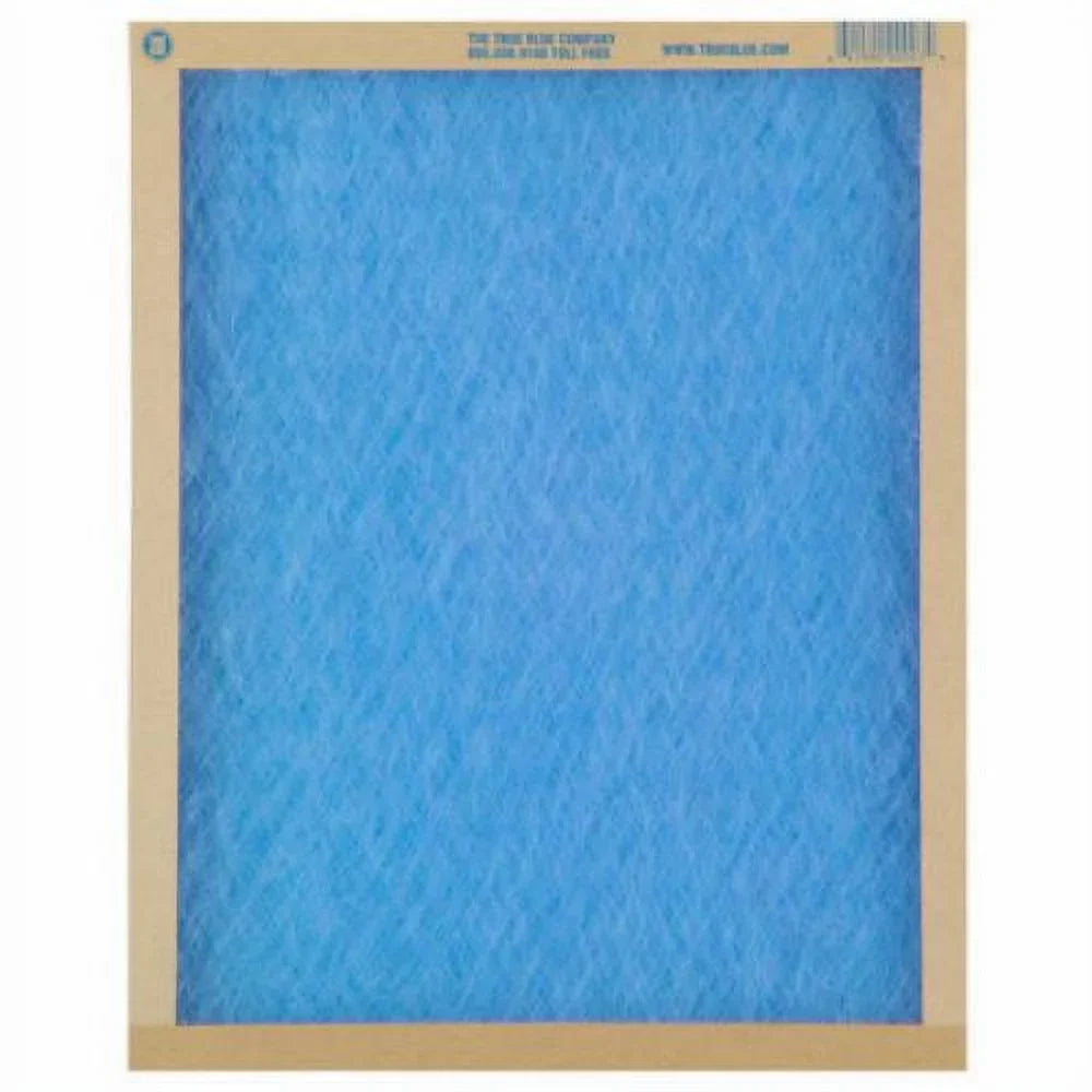 True Blue 120241 20" x 24" x 1" Flat Panel Spun Fiberglass Disposable Furnace Air Filter MERV 2 - Quantity of 12
