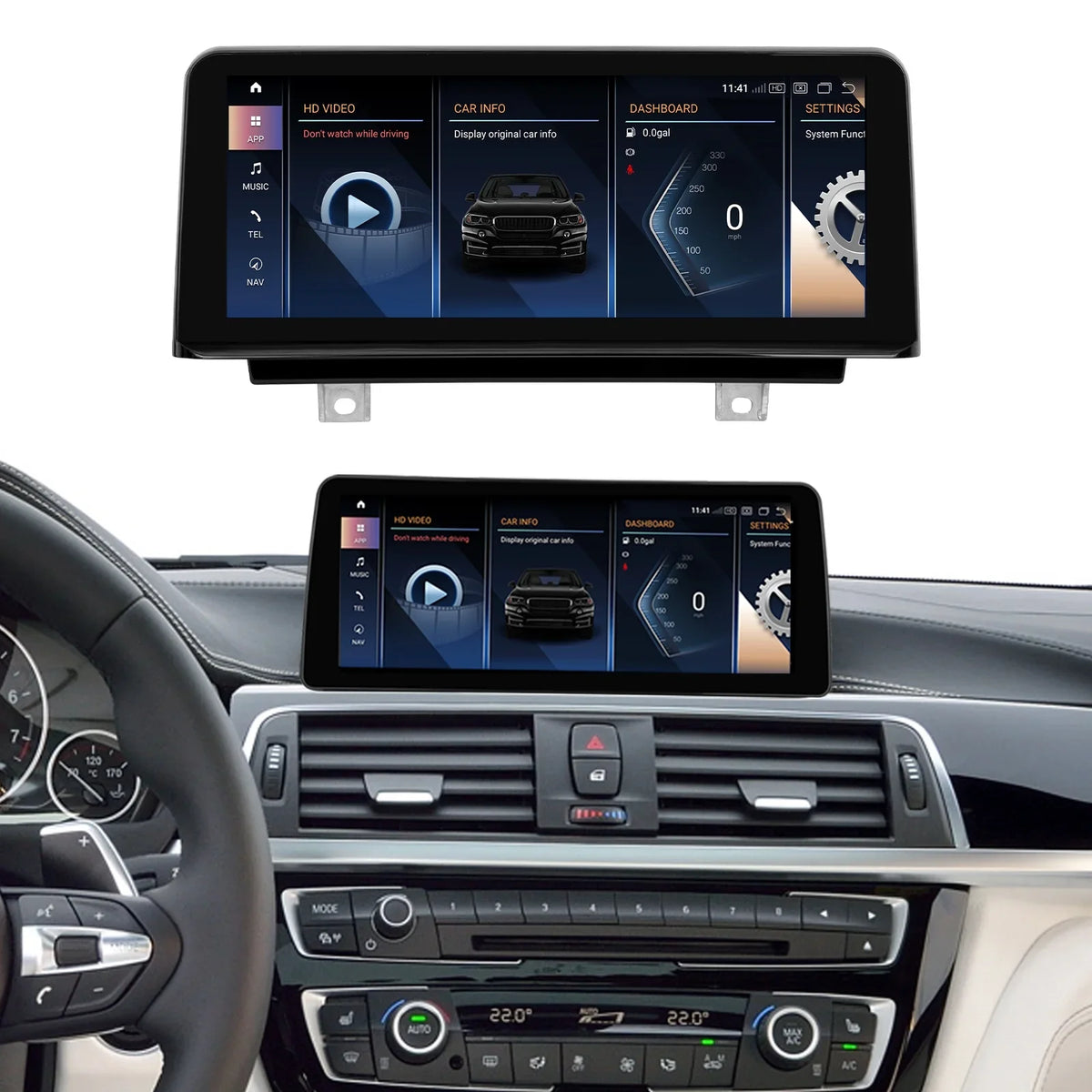 Road Top Android 13 Car Radio 10.25 Inch Touchscreen for 2013-2016 BMW 3/4 Series F30/F31/F34/F35/F32/F33/F36 with NBT, Multimedia Car Radio Supports Apple Carplay, Android Auto, Mirrorlink, 8G + 256G