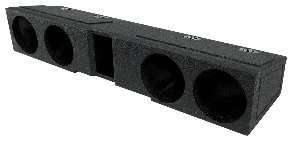 Rockville REC120 Quad 8" Ported Bedlined Sub Box For 2007- CURRENT GM Crew Cab