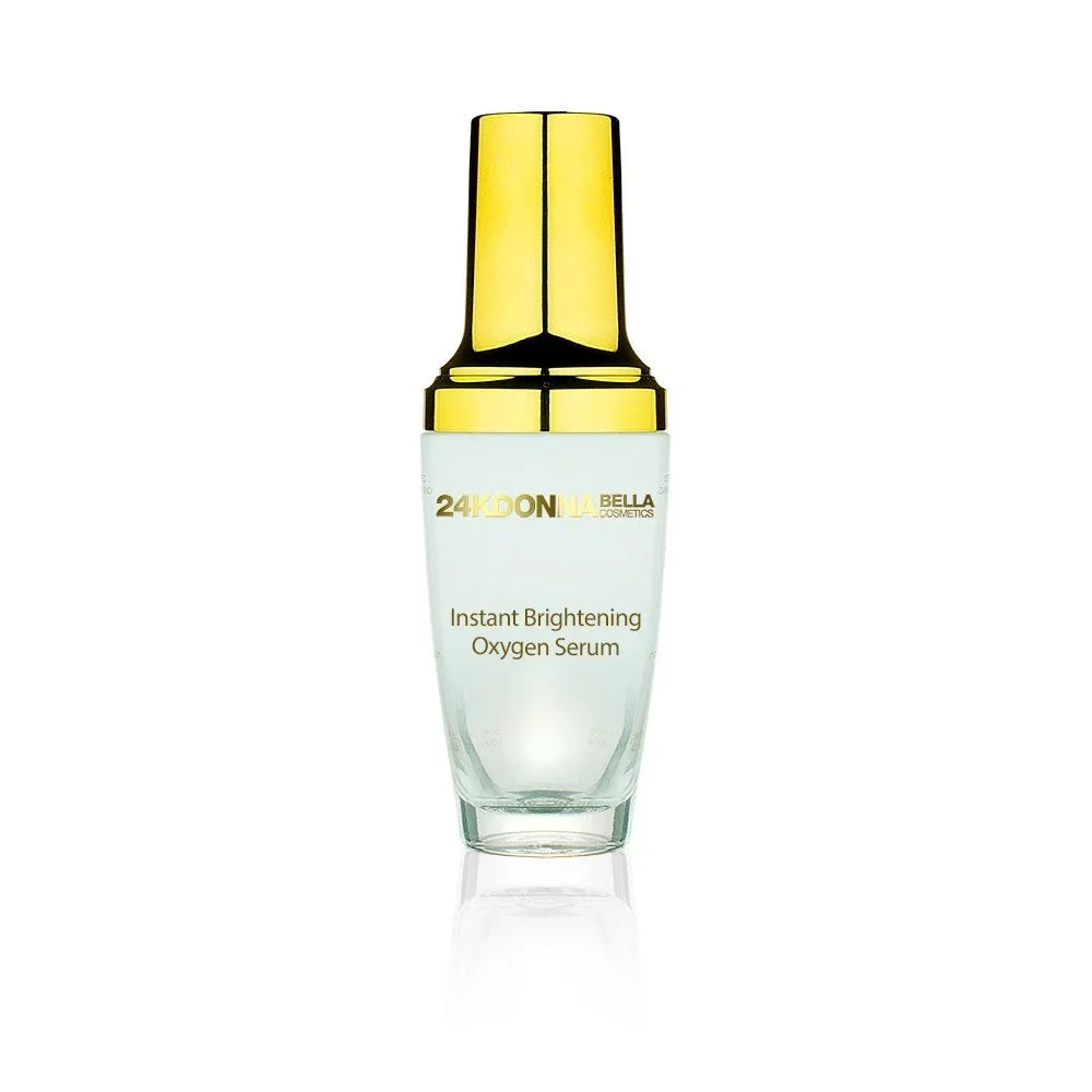 Donna Bella Cosmetics 24K Instant Brightening Oxygen Serum Illuminates and Brightens The Skin Immediately, While Rapidly Diminishing The Appearance Of Fine Lines and Wrinkles