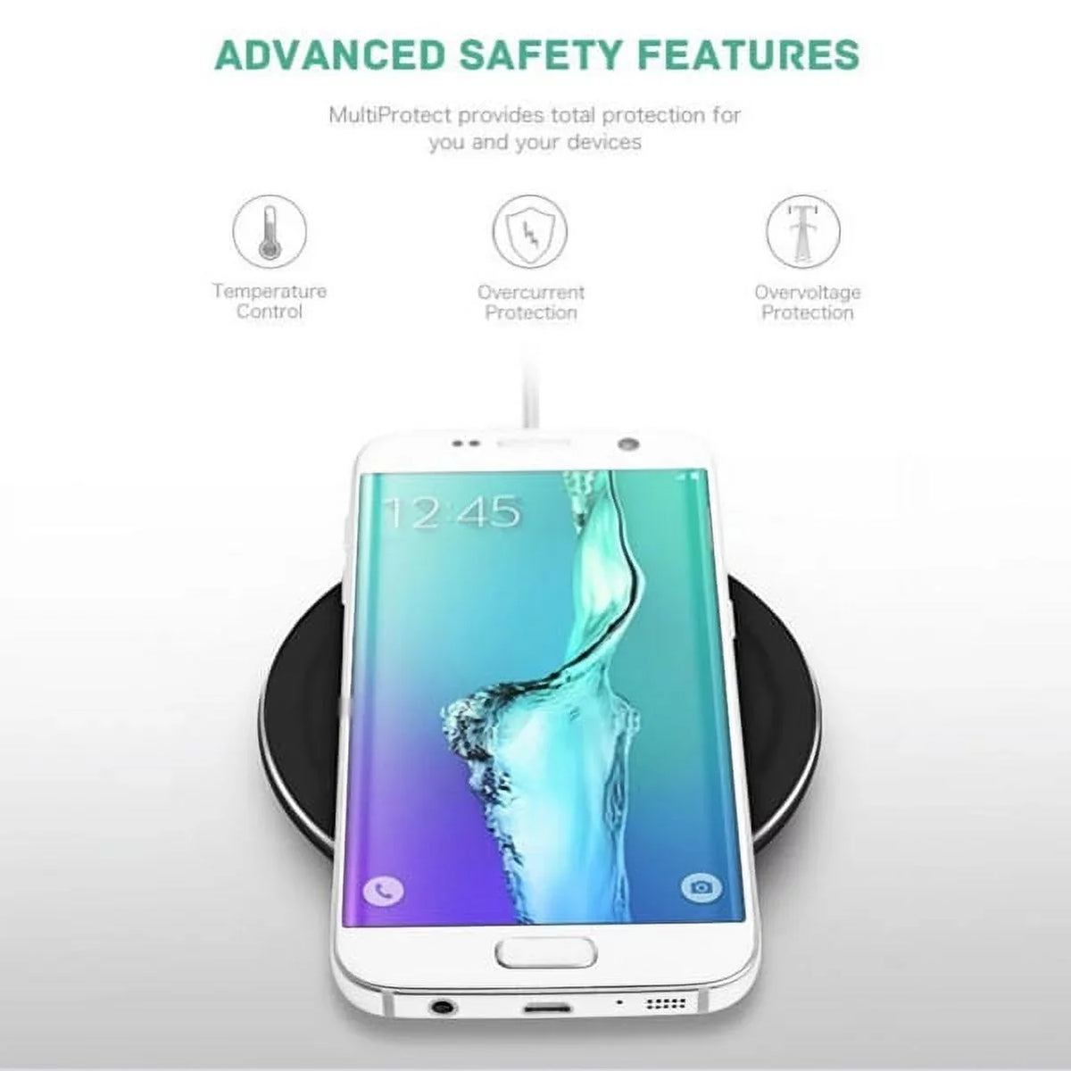 10W Fast Charging Ultra Slim Wireless Charger Pad w 18W Compact Adaptive Fast USB Home Wall AC Charger K3K for Nokia Lumia 1020 - Razer Phone 2 - Samsung Galaxy S9+ S9, S8+ S8 S7 S6 Edge+ Edge