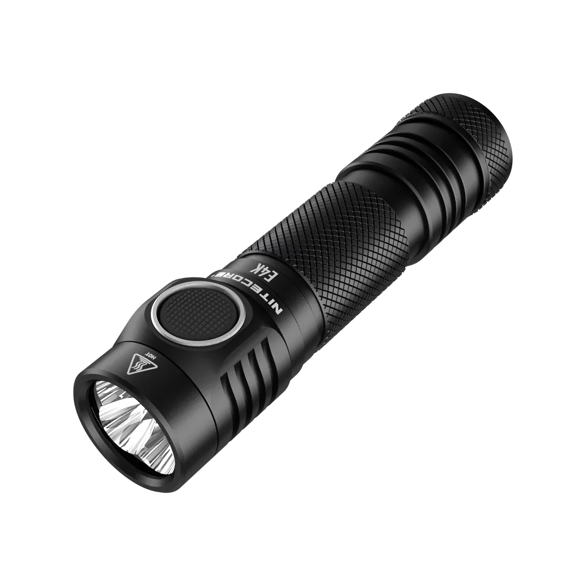 NITECORE E4K Next generation 21700 Compact EDC Flashlight -4400 Lumens - 1x NITECORE 21700 Rechargeable Li-ion Battery Included w/Eco-Sensa USB Fast 3Amp Wall Charger