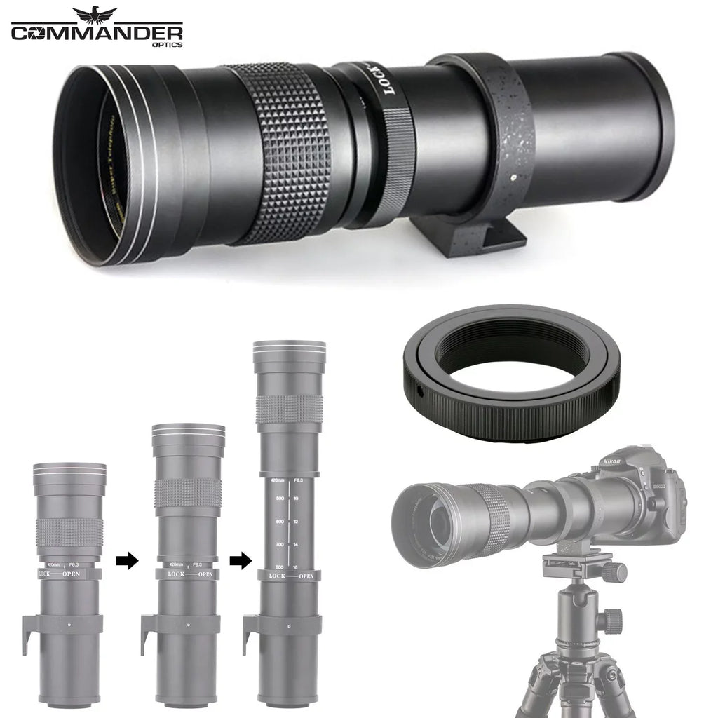 Canon EOS R5 Full Frame Mirrorless Camera with RF 24-105mm STM & 75-300mm III + 420-800mm HD Lenses, Accessories: 2X 64GB Memory Cards, LED Video Light, Microphone, Extra Battery, Case & More
