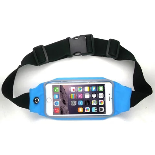 Sports Belt Band Running Waist Bag w Earphones Sports Wireless Headset V1Q for Motorola Moto E4 PLUS G4 Play E5 Play X 2 (2nd Gen), Droid Turbo 2, Plus, G6 Play e6, Maxx 2 - Nokia 3.1, 8, 6
