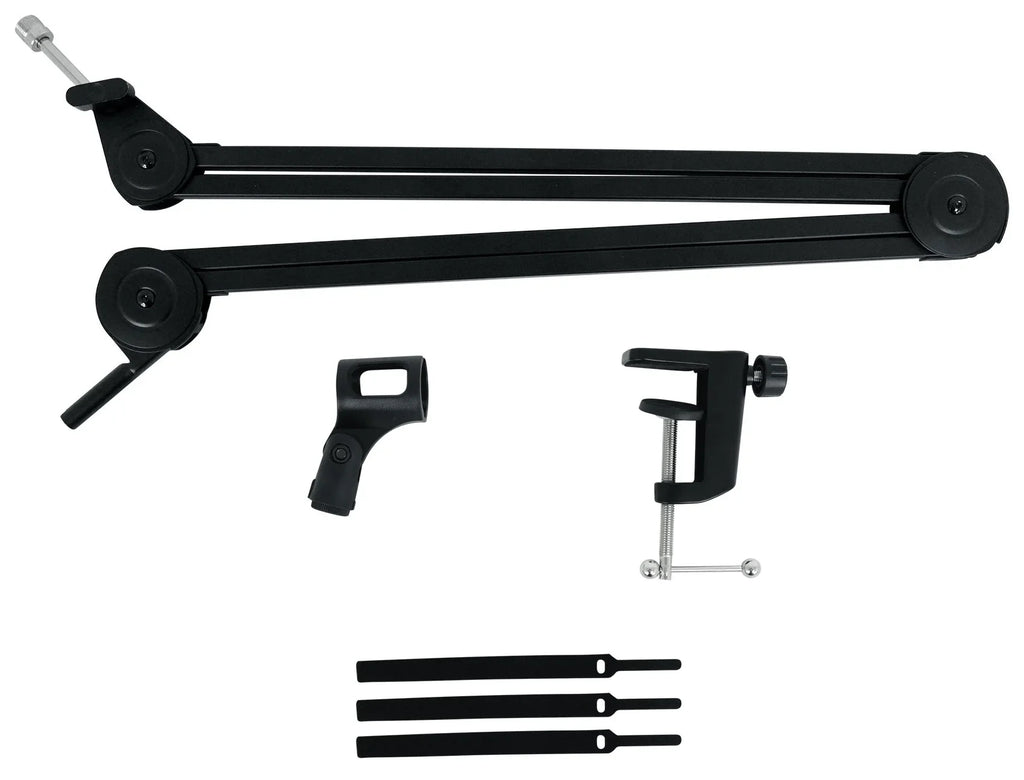 Rockville DMS30 Microphone Boom Arm Studio Podcast Mic Stand+Clamp+Pop Filter