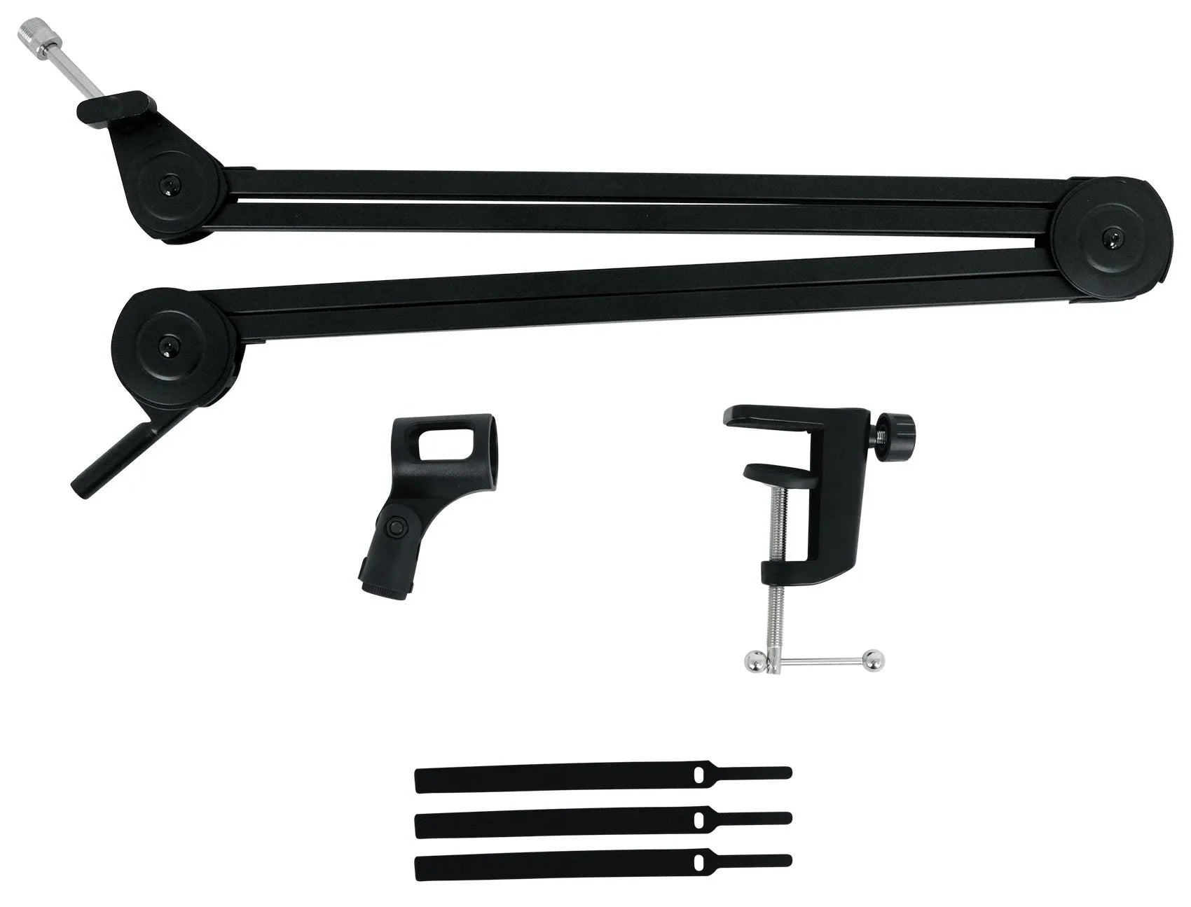 Rockville DMS30 Microphone Boom Arm Studio Podcast Mic Stand+Clamp+Pop Filter