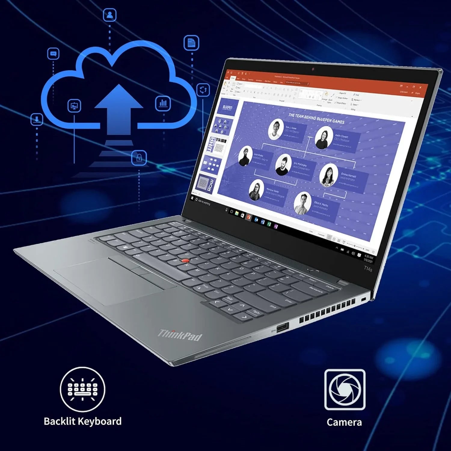 Lenovo ThinkPad T14s Gen 2 Touchscreen Laptop, 14" FHD Laptop, Intel 11th Gen i7-1165G7, 16GB RAM, 512GB PCIe SSD, Backlit Keyboard, WiFi 6, HDMI, Win 10 Pro, with Hotface 32GB USB Card