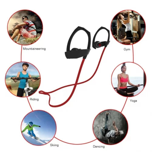 Sports Belt Band Running Waist Bag w Earphones Sports Wireless Headset V1Q for Motorola Moto E4 PLUS G4 Play E5 Play X 2 (2nd Gen), Droid Turbo 2, Plus, G6 Play e6, Maxx 2 - Nokia 3.1, 8, 6