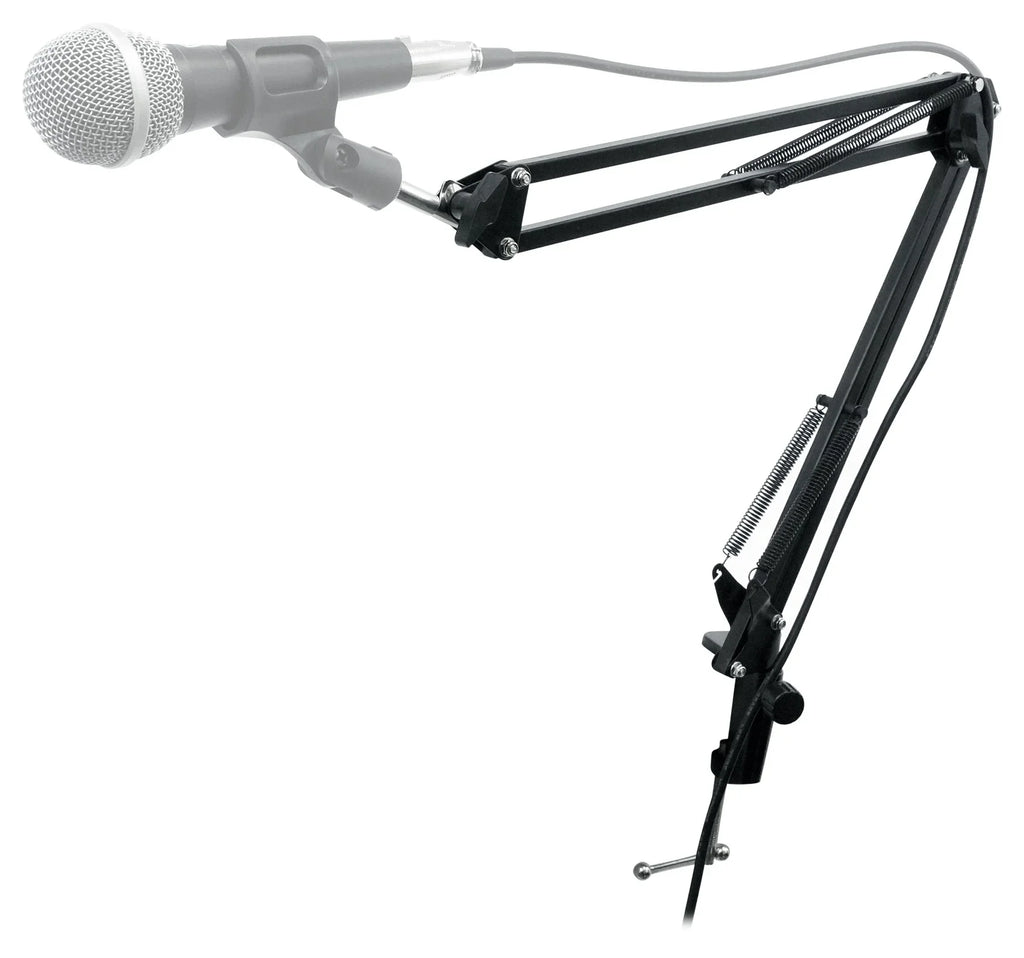 Rockville DMS30 Microphone Boom Arm Studio Podcast Mic Stand+Clamp+Pop Filter