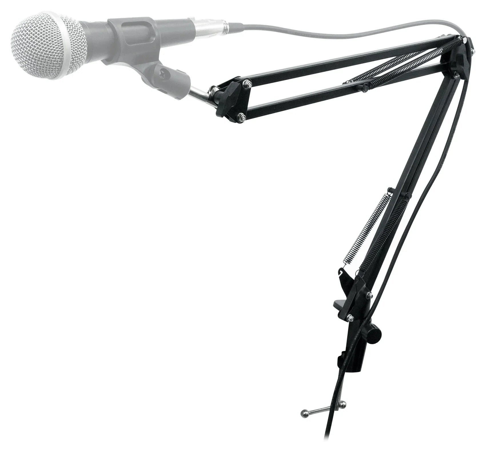 Rockville DMS30 Microphone Boom Arm Studio Podcast Mic Stand+Clamp+Pop Filter