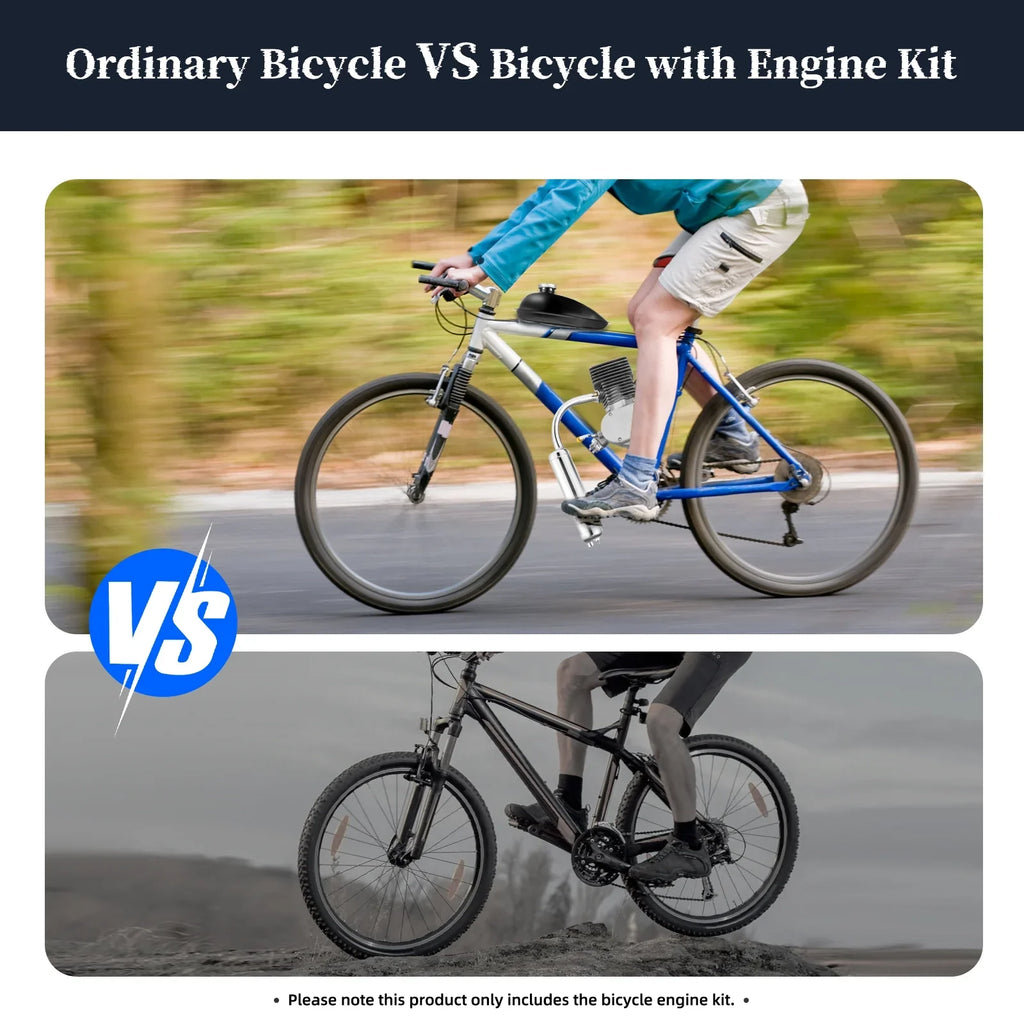 Miumaeov Bicycle Engine Kit 100CC 2 Stroke Bicycle Motorized Petrol Gas Engine Kit Full Set for Most 26" /28" Bike