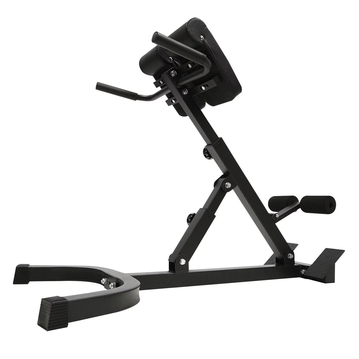 5 Position Tilt Angle Roman Chair Back Extension Machine, Hyperextension Bench W/ Angle Height Adjust 150kg/330lbs