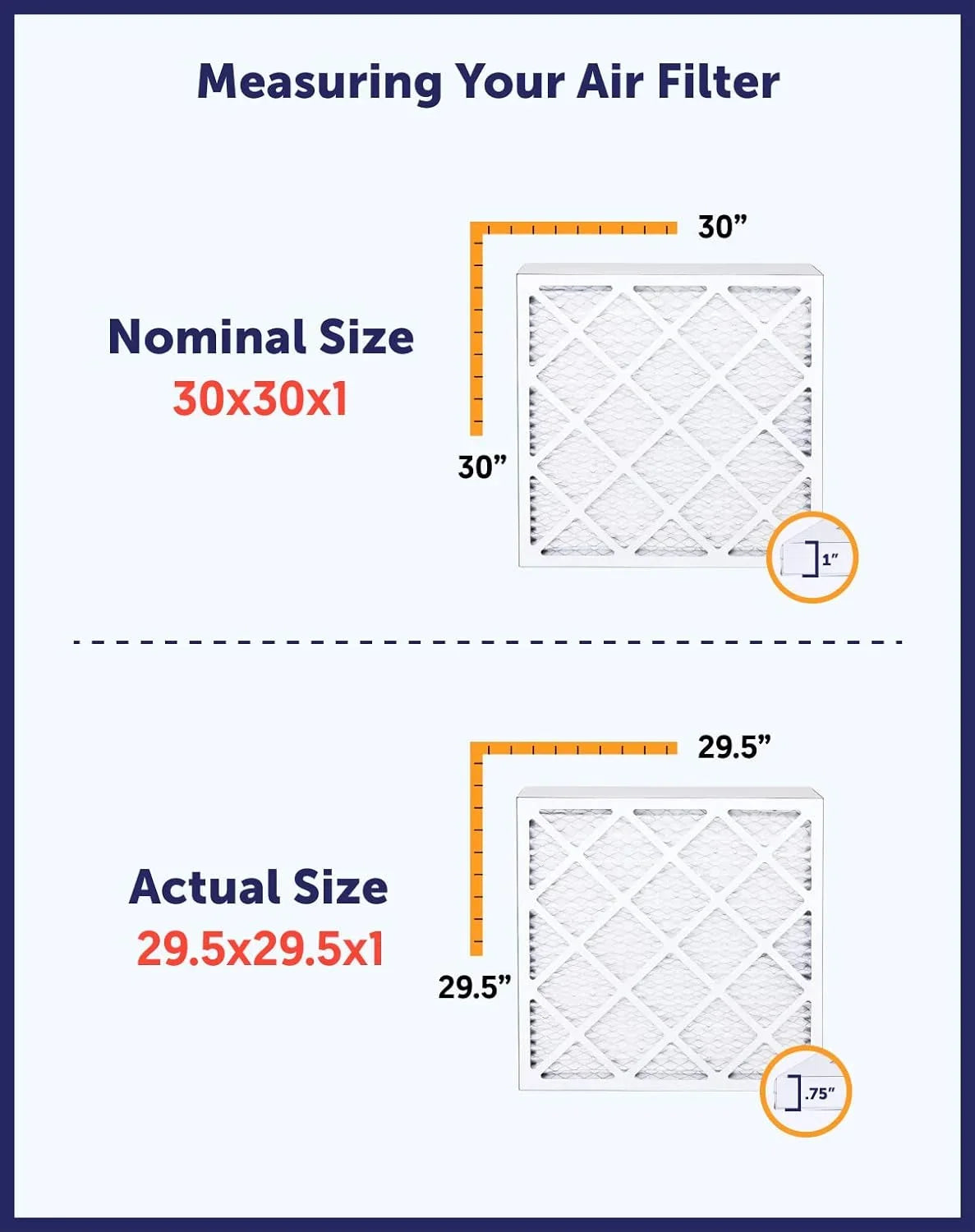 Filter King 24x64.5x1 Air Filter | 4-PACK | MERV 8 HVAC Pleated A/C Furnace Filters | MADE IN USA | Actual Size: 24 x 64.5 x .75"
