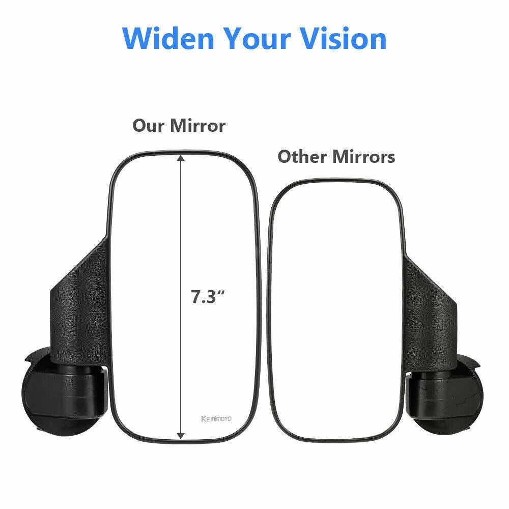 UTV Rear View Mirrors Set 1.75"-2" Bar Clamp Center Mirrors Fitting with Polaris RZR 900 1000 Can-Am X3