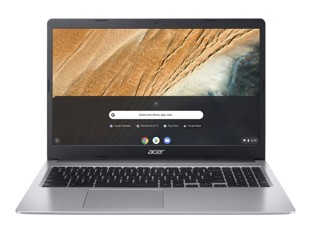 Acer Chromebook 315 CB315-3HT-C3J0 - Intel Celeron - N4120 / up to 2.6 GHz - Chrome OS - UHD Graphics 600 - 4 GB RAM - 64 GB eMMC - 15.6" IPS touchscreen 1920 x 1080 (Full HD) - Wi-Fi 5 - pure silver - kbd: US