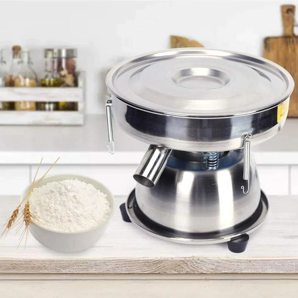 Electric Flour Sifter, Powder Vibration Sieve Machine Shaker Sifter for Commercial Home Kitchen Baking