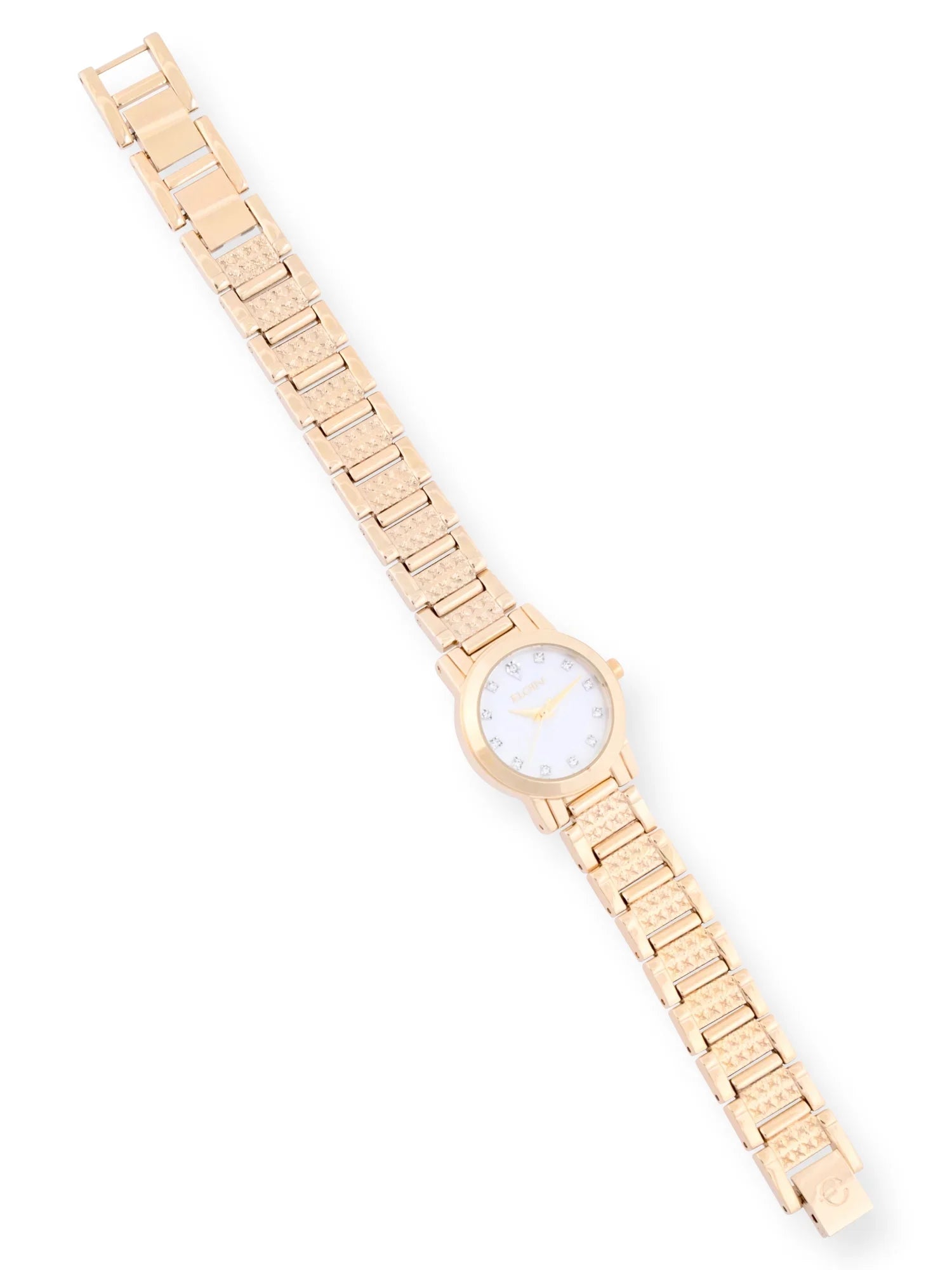 Elgin Adult Female Watch and Bracelet Set in Gold with Czech Stones and MOP Dial (EG180011ST)
