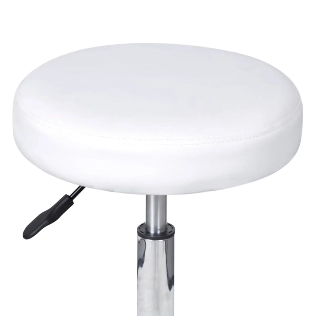 Suzicca Office Stool White Faux Leather