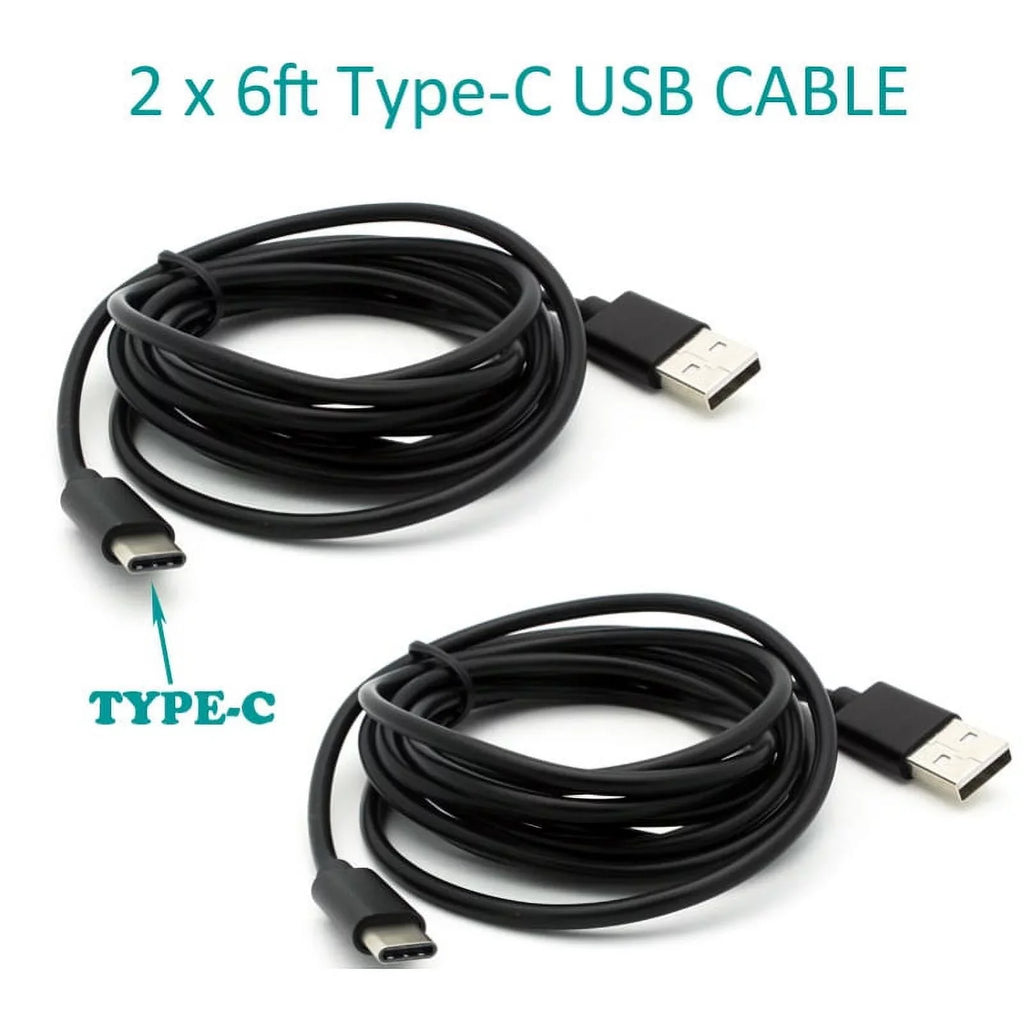 Black Leather Phone Case w 4-in-1 Adaptive Fast Home Car Charger 6ft Long (Two) USB Cable Bundle Z2D for Acer Liquid Jade Primo - Alcatel Idol 4S - ASUS ZenFone 5z 4 Pro - Blackberry Motion