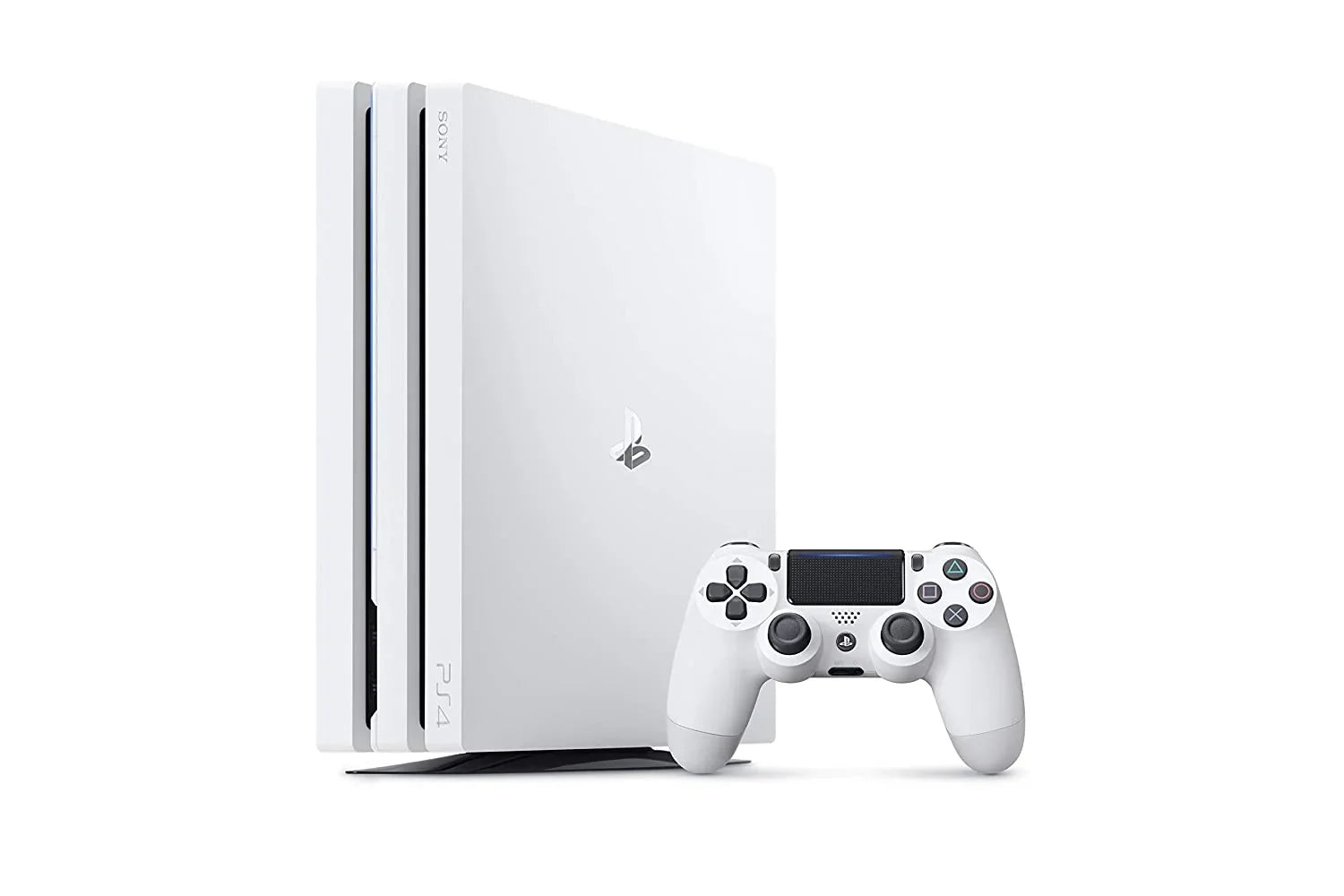 Sony PlayStation 4 Pro 1TB Only White Gaming Console with Gaming Head Set BOLT AXTION Bundle Like New