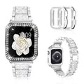 Mosonio Fitting with Apple Watch Band 42mm with Case Women, Jewelry Replacement Metal Wristband Strap with 2 Pack Bling PC Protective Protection for iWatch Series 3/2/1(Silver) Silver 42 mm