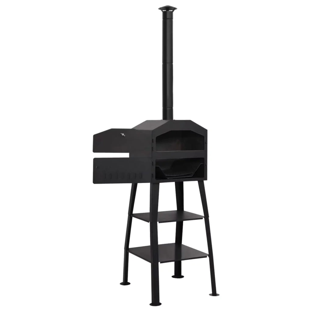 Dcenta Outdoor Pizza Oven Charcoal Fired with 2 Fireclay Stones Steel for Camping, Patio, Backyard, Outdoor Furniture 21.3 x 23.2 x 79.9 Inches (W x D x H)