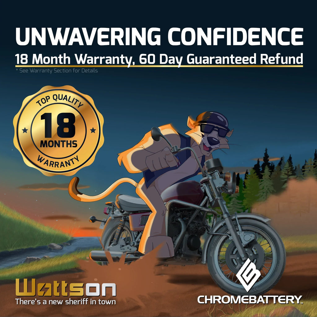 Chrome Battery Ytx16l-bs (16l-bs 12 Volts,14 Ah, 230 Cca) Jet Ski Battery for Kawasaki Js650 Sx 87-'95