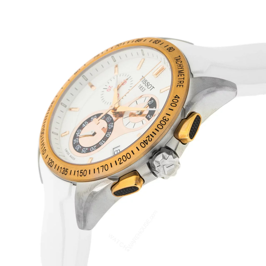 TISSOT T-Sport Veloci-T 42MM SS WHT Rubber Men's Watch T0244172701100
