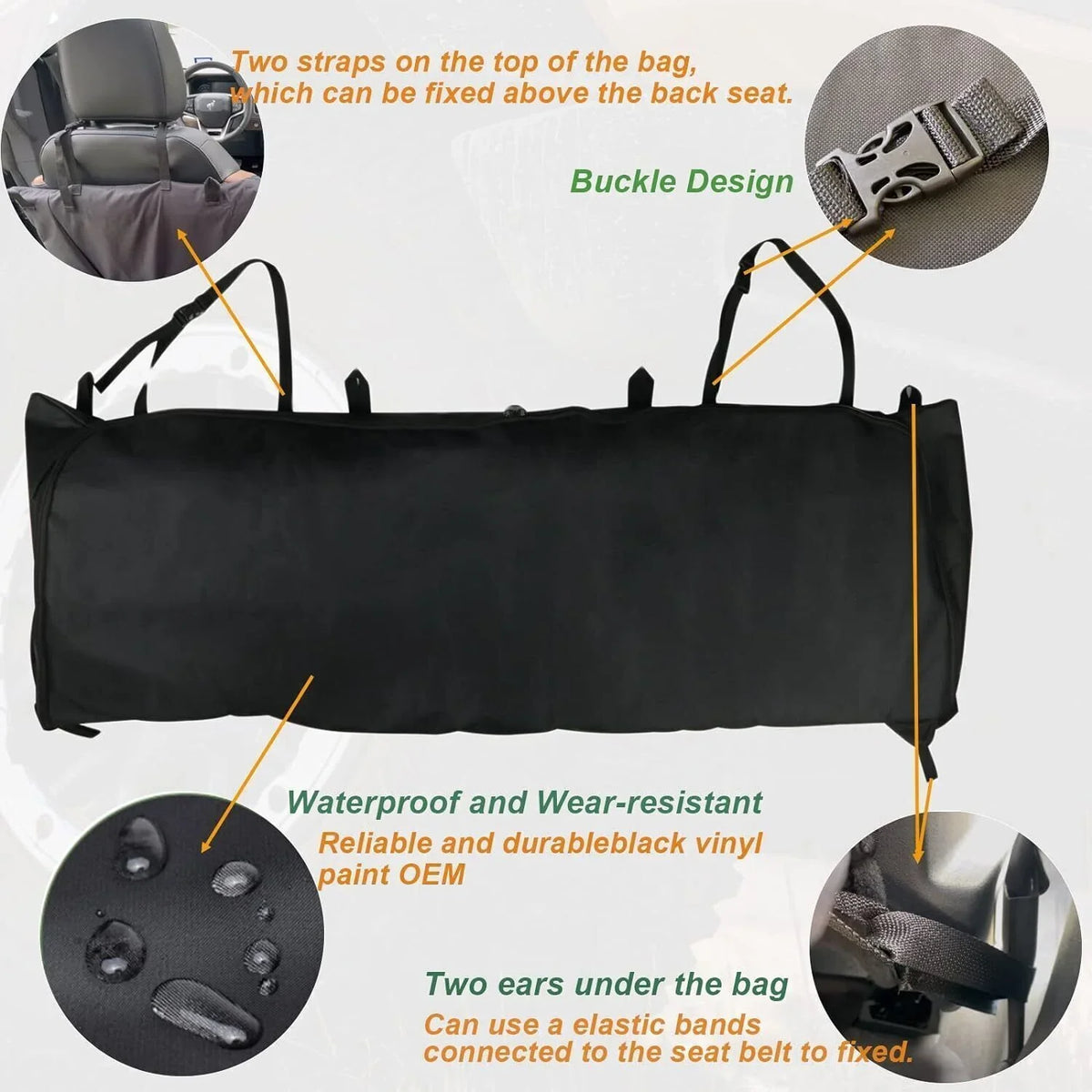 Soft Top Window Storage Bag 600D For 2021-2022 Ford Bronco Accessories 4 Door