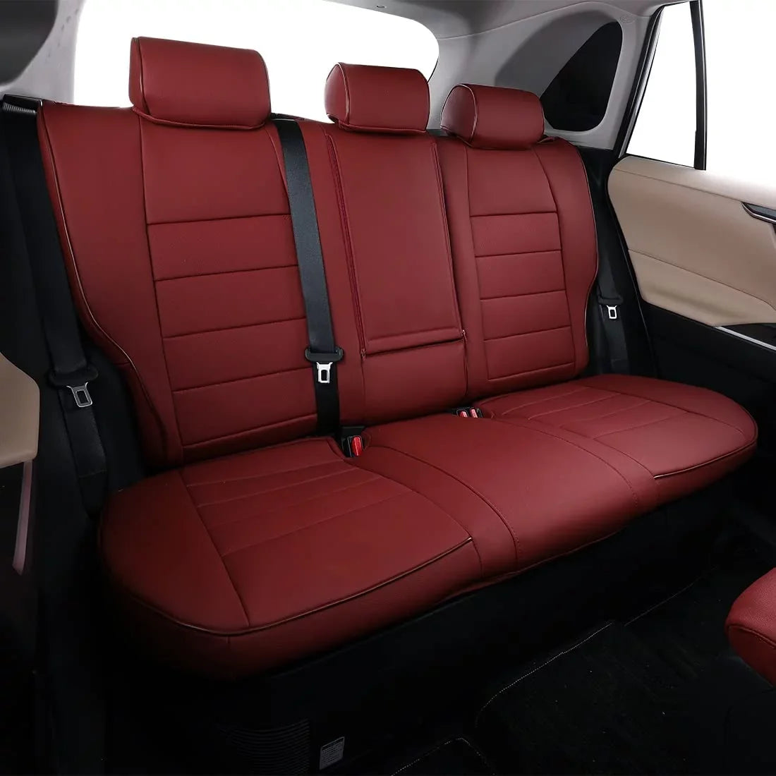 EKR Custom Fit Taos Car Seat Wrap for Volkswagen Taos S SE 2022 2023 -Full Set Leather Auto Seat Shield