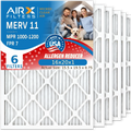 16x20x1 Air Filter MERV 11 Comparable to MPR 1000, MPR 1200 & FPR 7 Electrostatic Pleated Air Conditioner Filter 6 Pack HVAC Premium USA Made 16x20x1 Furnace Filters by AIRX FILTERS WICKED CLEAN AIR.