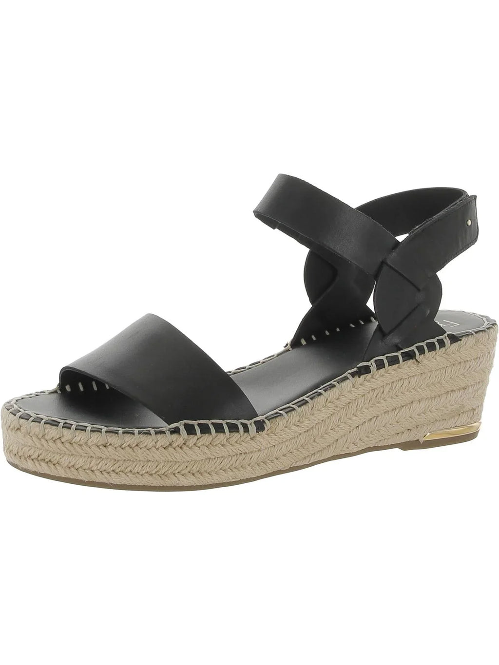 Franco Sarto Womens Patra Leather Woven Espadrilles