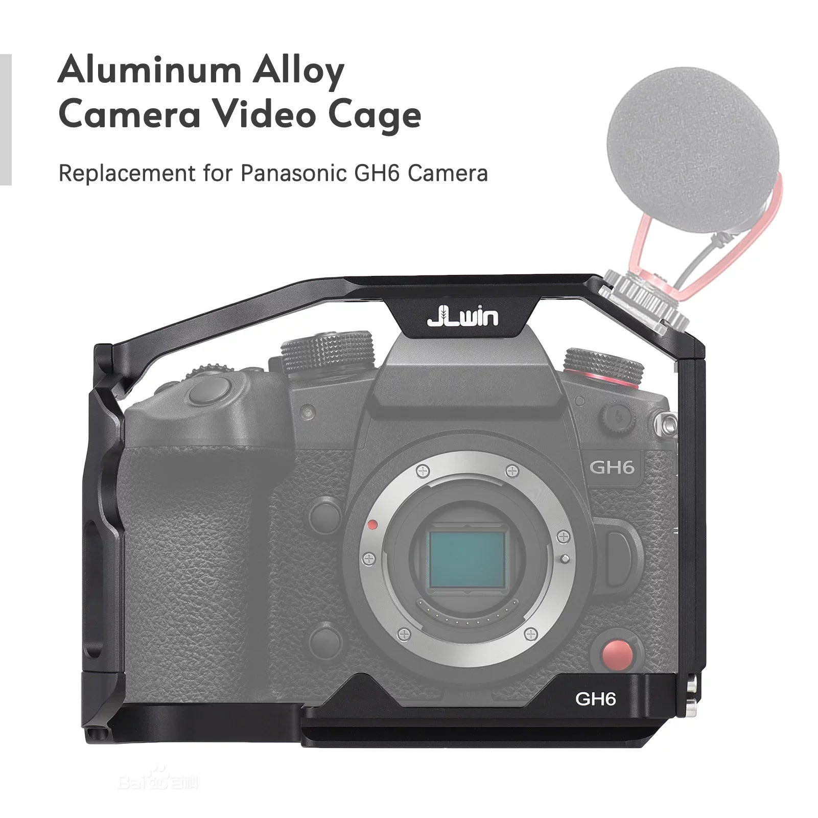 Dcenta Camera Cage Suitable with Panasonic GH6 Aluminum Alloy Construction with Cold Shoe Mount and Extensive Threaded Holes