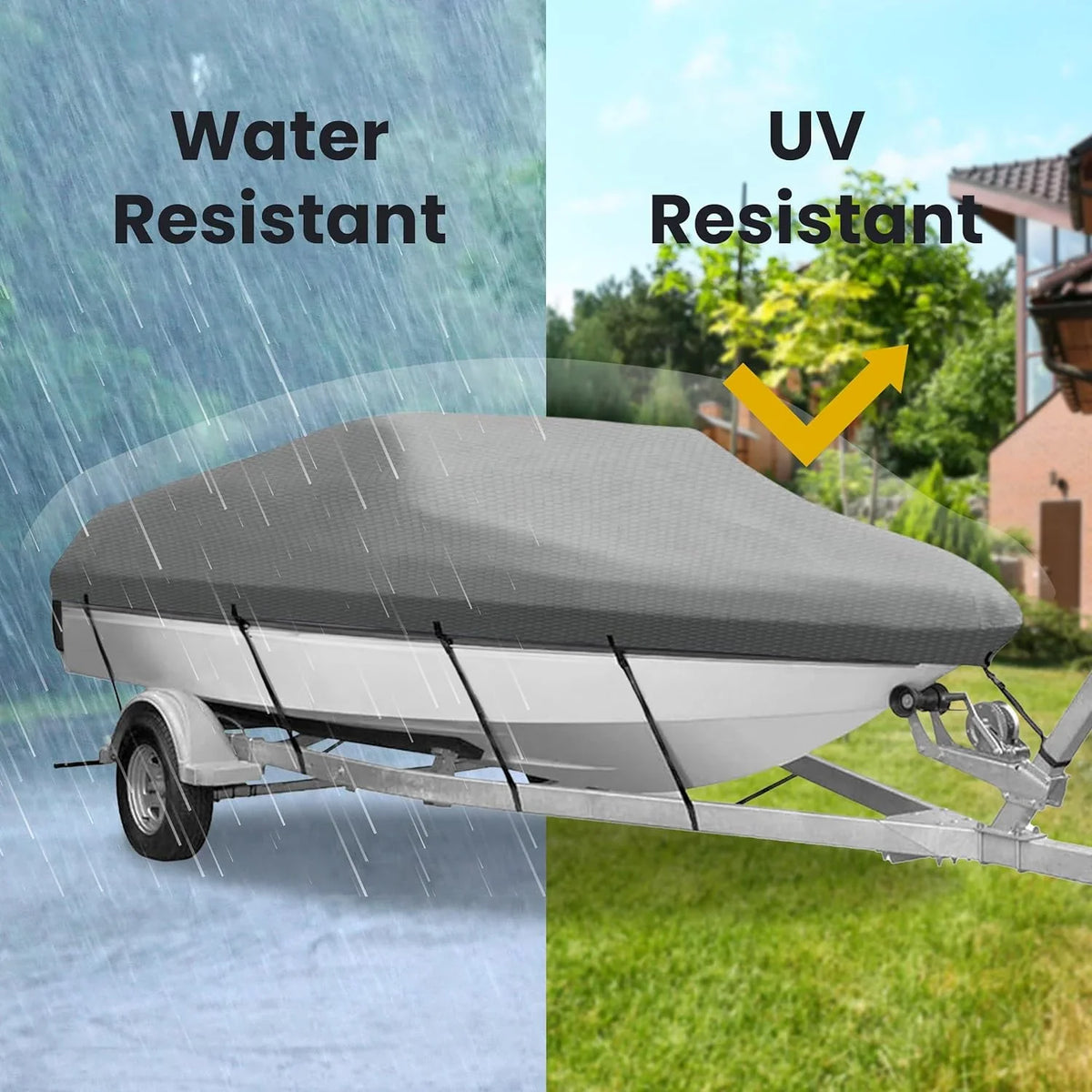 Pyle Inflatable Vessel Coating Waterproof 12.5’ to 13.5’ ft. Armor Shield Protective Storage Gray